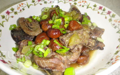 ИНДЮШАЧЬИ  СЕРДЕЧКИ С КАШТАНАМИ