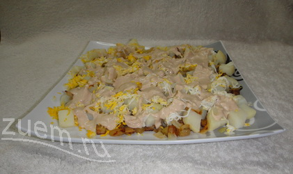 САЛАТ ИЗ БАКЛАЖАНОВ С КАРТОФЕЛЕМ