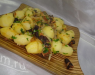 ОТВАРНОЙ КАРТОФЕЛЬ С ОБЖАРЕННЫМ ЛУКОМ И ШИТАКИ
