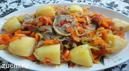 МЯСО НА КОСТОЧКЕ С КАРТОФЕЛЕМ